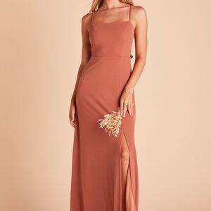 Birdy Grey Crepe Terracotta Dress